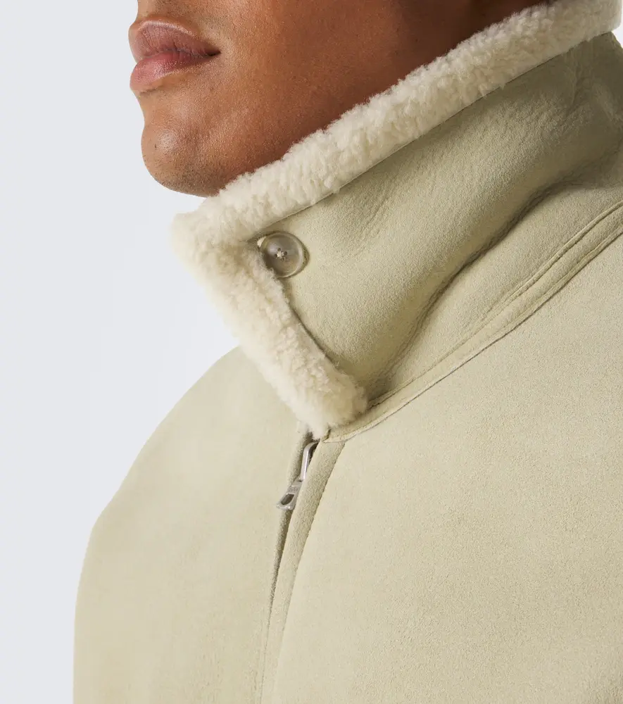 Auralee Reversible shearling and leather jacket | Thumbnail 8