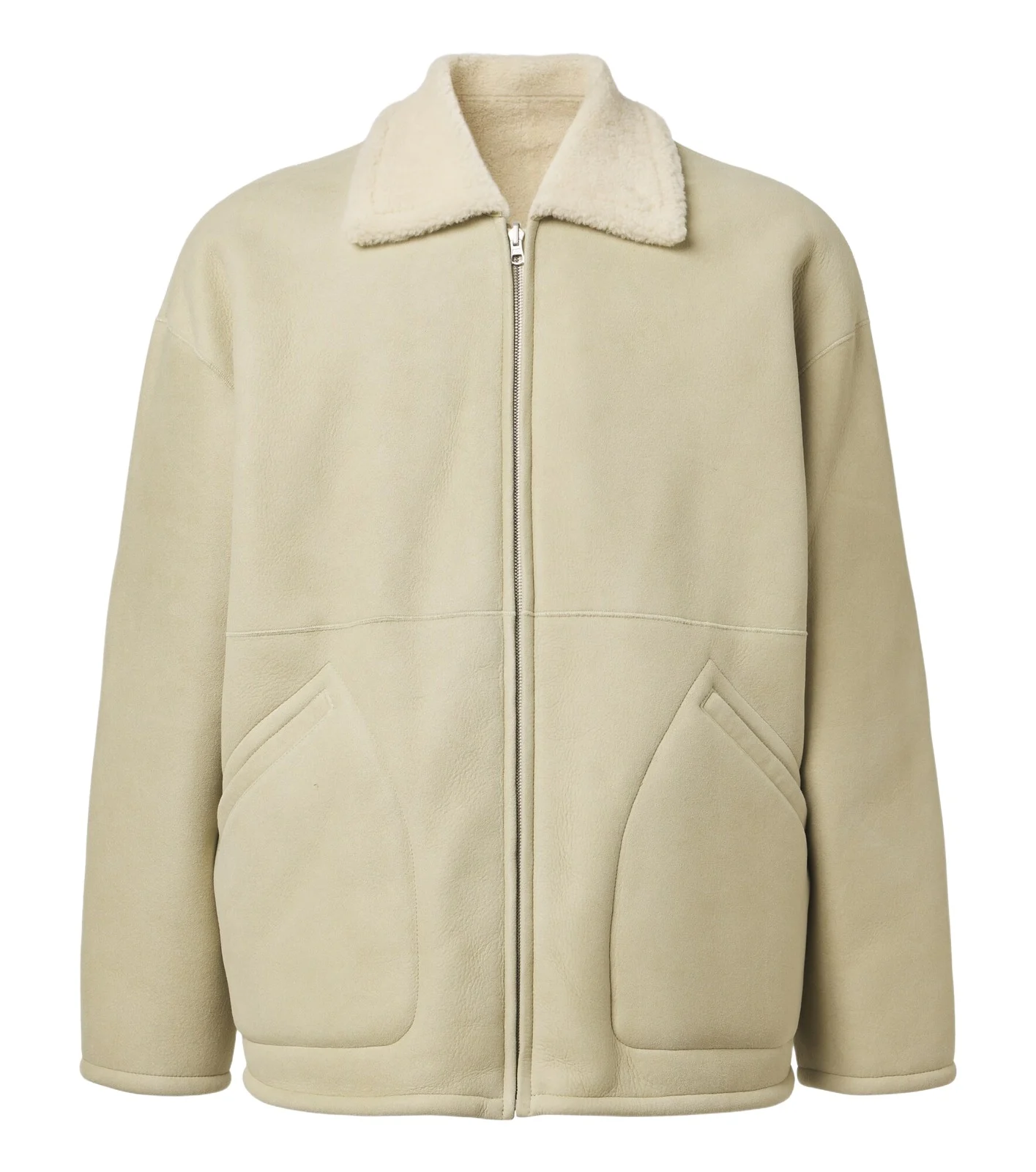 Auralee Reversible shearling and leather jacket