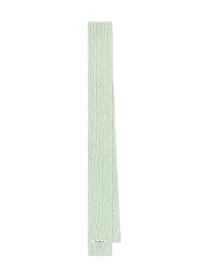 Auralee Ribbed-knit cashmere scarf