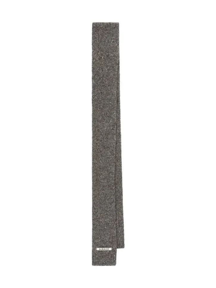Auralee Ribbed-knit cashmere scarf