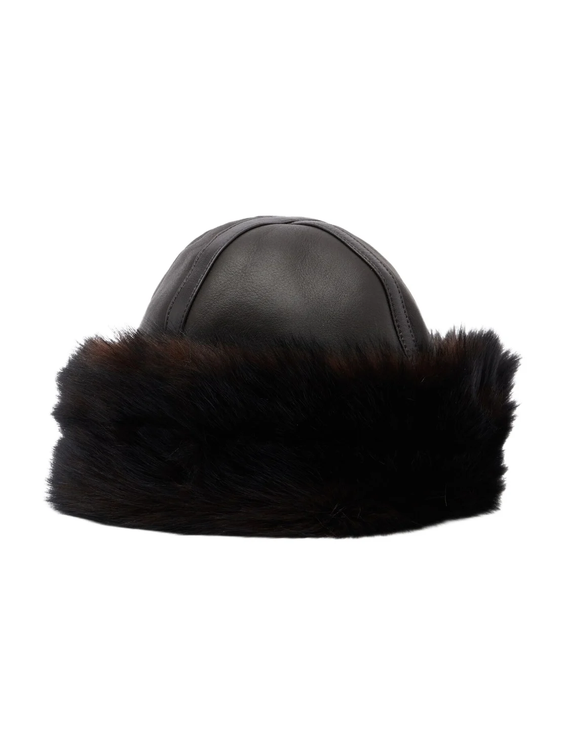 Dallen leather and shearling hat Dallen leather and shearling hat