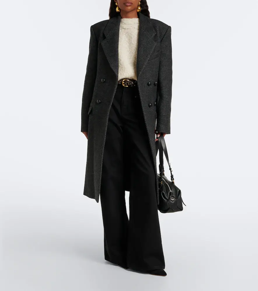 Isabel Marant Erla double-breasted wool and cotton coat | Thumbnail 2 Isabel Marant Erla double-breasted wool and cotton coat | Thumbnail 2