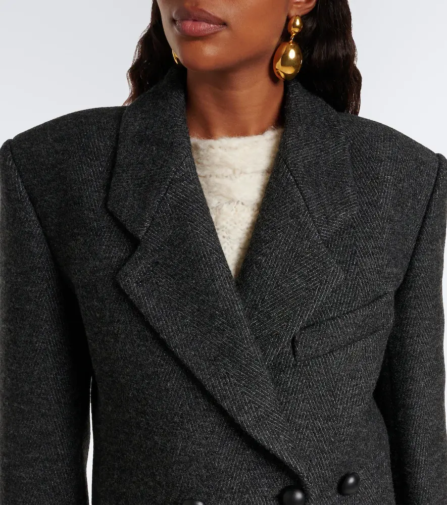 Isabel Marant Erla double-breasted wool and cotton coat | Thumbnail 3 Isabel Marant Erla double-breasted wool and cotton coat | Thumbnail 3