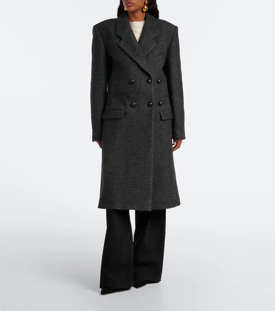 Isabel Marant Erla double-breasted wool and cotton coat | Thumbnail 4 Isabel Marant Erla double-breasted wool and cotton coat | Thumbnail 4