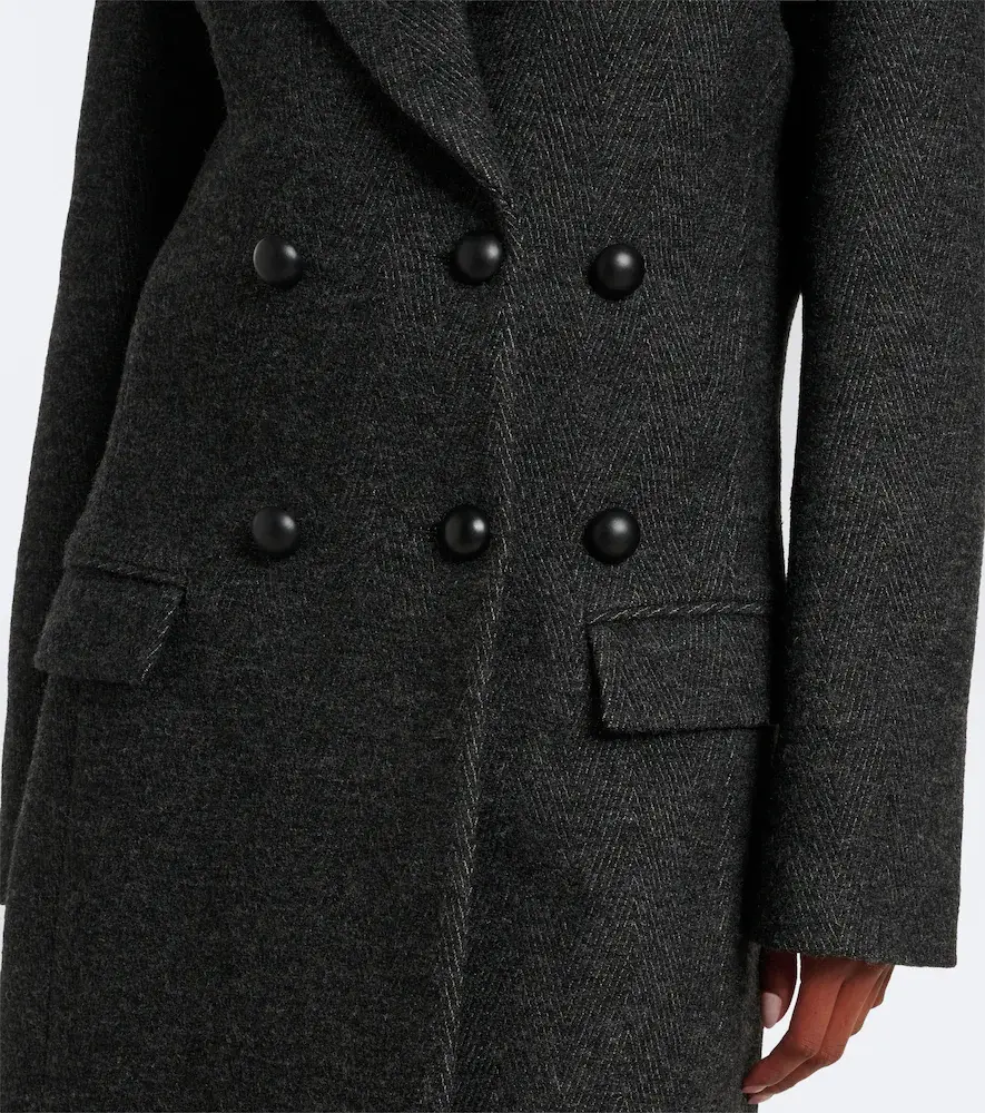 Isabel Marant Erla double-breasted wool and cotton coat | Thumbnail 5 Isabel Marant Erla double-breasted wool and cotton coat | Thumbnail 5