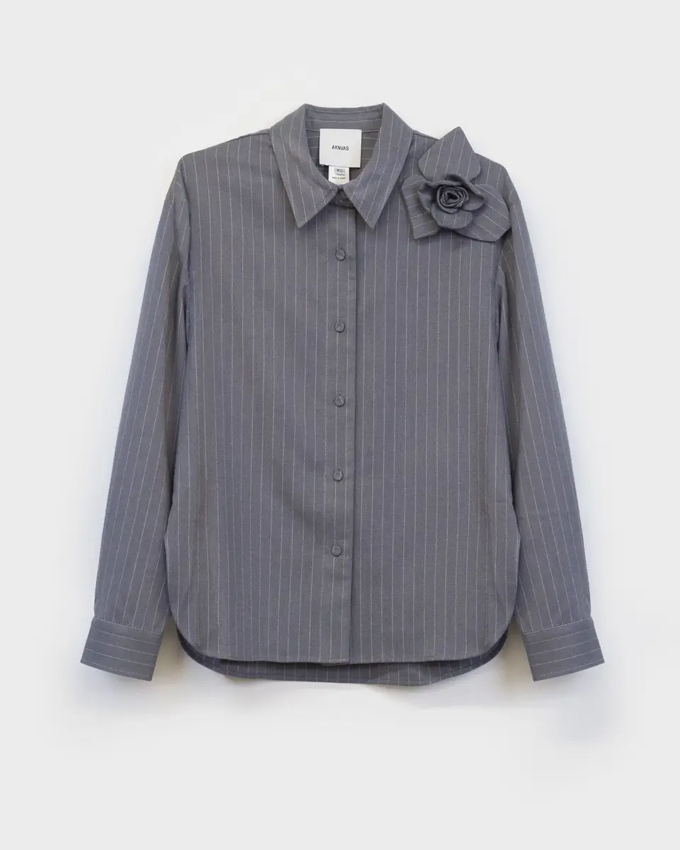 Aknvas The Flor shirt in grey pinstripe | Thumbnail 2 Aknvas The Flor shirt in grey pinstripe | Thumbnail 2