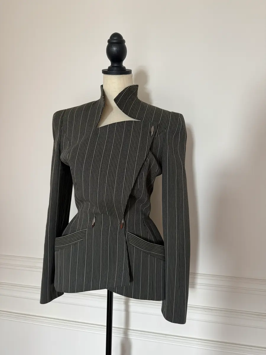 Jen Wonders Studio Pinstripe Mugler Blazer | Thumbnail 4 Jen Wonders Studio Pinstripe Mugler Blazer | Thumbnail 4