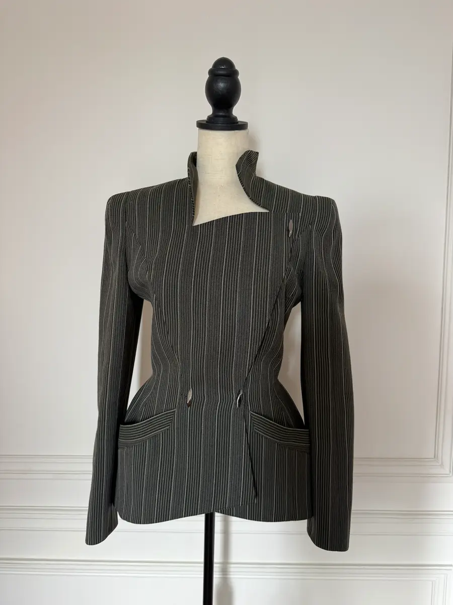 Jen Wonders Studio Pinstripe Mugler Blazer | Thumbnail 8 Jen Wonders Studio Pinstripe Mugler Blazer | Thumbnail 8