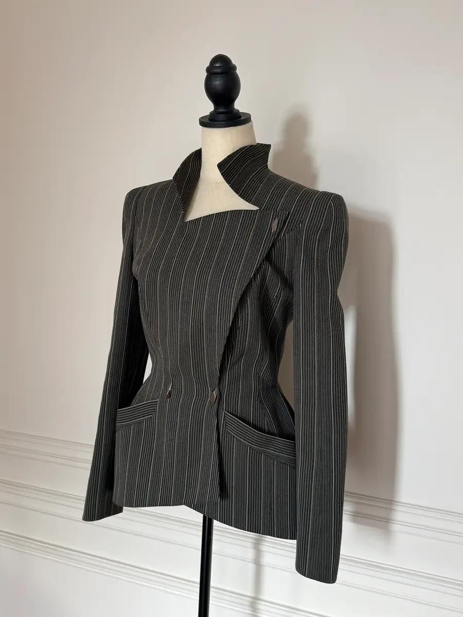 Jen Wonders Studio Pinstripe Mugler Blazer | Thumbnail 9 Jen Wonders Studio Pinstripe Mugler Blazer | Thumbnail 9