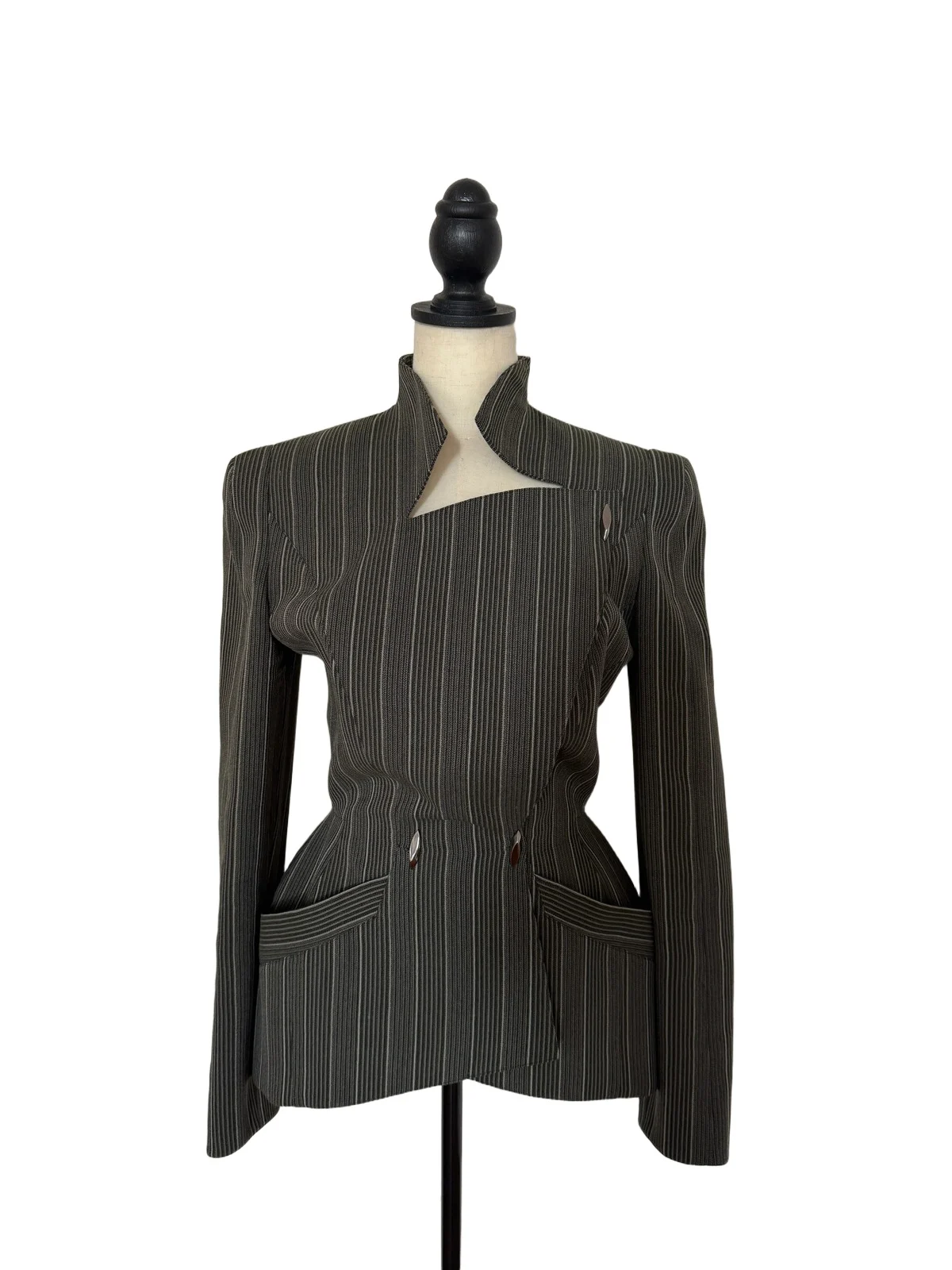 Jen Wonders Studio Pinstripe Mugler Blazer | Thumbnail 1 Jen Wonders Studio Pinstripe Mugler Blazer | Thumbnail 1