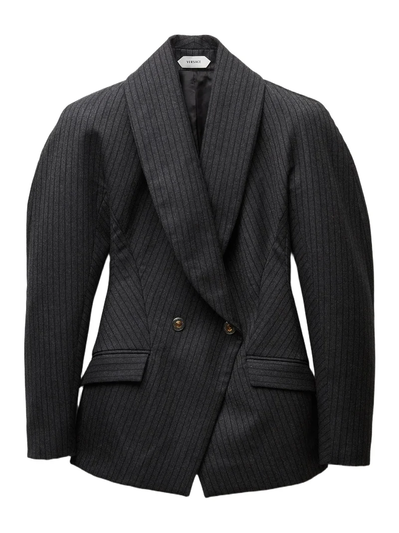 Pinstripe Wool Twill Jacket Pinstripe Wool Twill Jacket