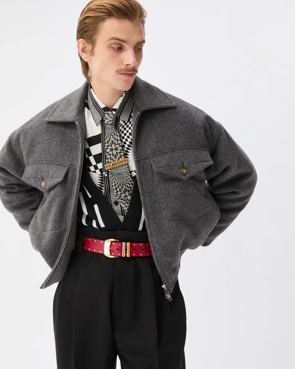 Versace Wool Llama Blouson | Thumbnail 2 Versace Wool Llama Blouson | Thumbnail 2
