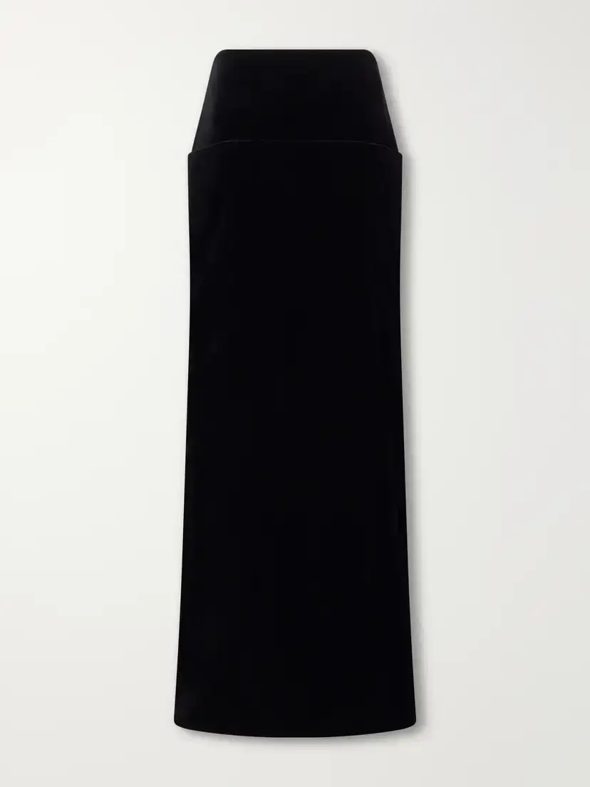 Alaïa Cotton-velvet Midi Skirt | Thumbnail 2 Alaïa Cotton-velvet Midi Skirt | Thumbnail 2