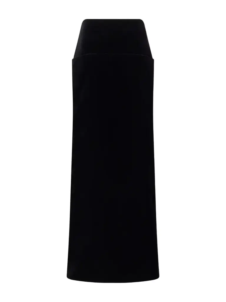 Alaïa Cotton-velvet Midi Skirt