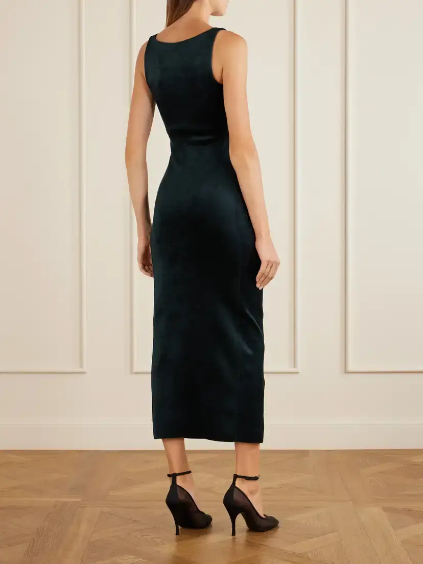 Alaïa Velvet Midi Dress | Thumbnail 3 Alaïa Velvet Midi Dress | Thumbnail 3