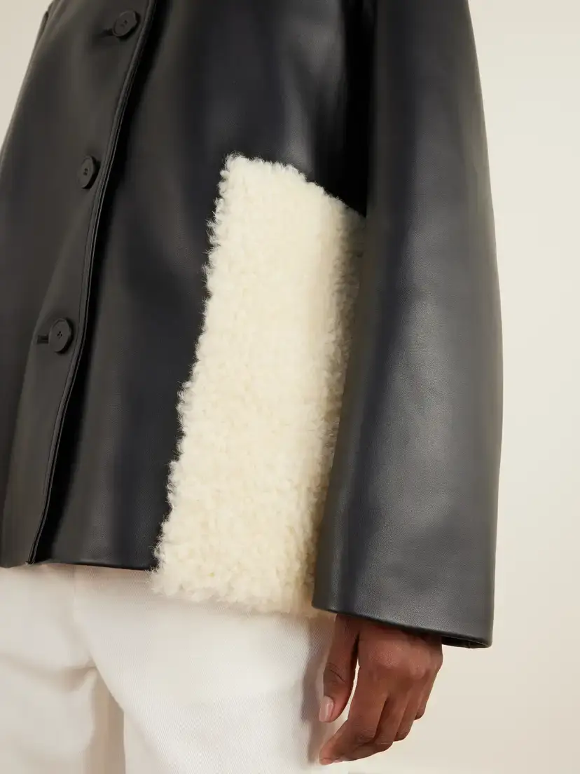 Loewe Shearling-trimmed Leather Jacket | Thumbnail 4 Loewe Shearling-trimmed Leather Jacket | Thumbnail 4