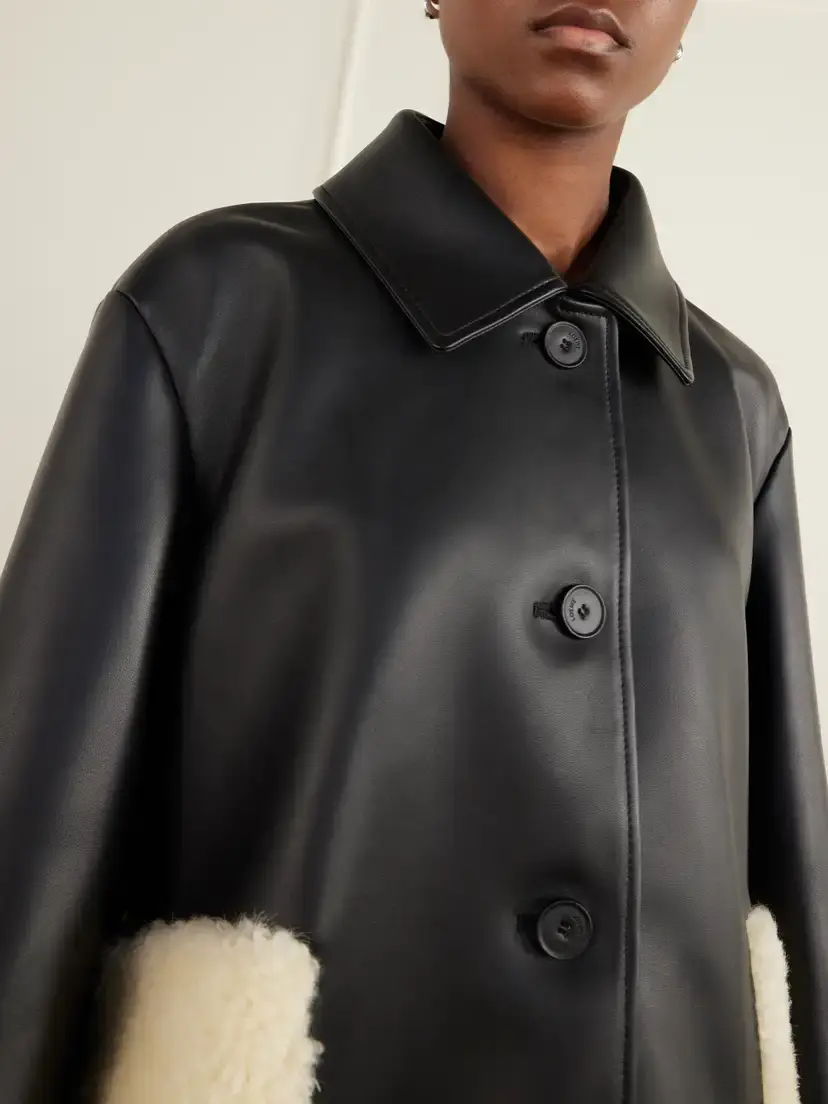 Loewe Shearling-trimmed Leather Jacket | Thumbnail 5 Loewe Shearling-trimmed Leather Jacket | Thumbnail 5