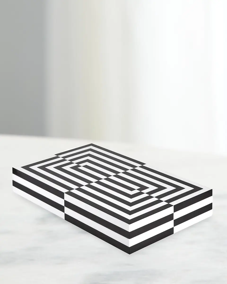 Jonathan Adler Optical Illusion Art Backgammon Set