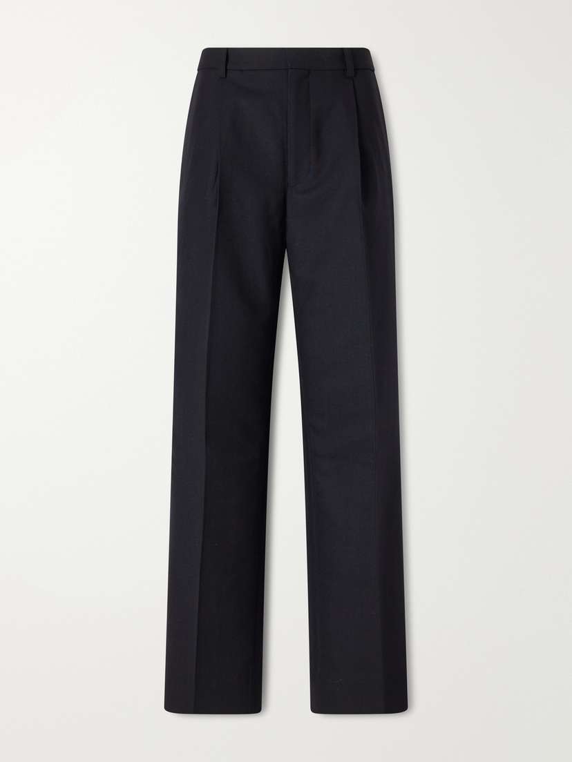 Auralee Wool And Cotton-blend Straight-leg Pants | Image 1 Auralee Wool And Cotton-blend Straight-leg Pants | Image 1