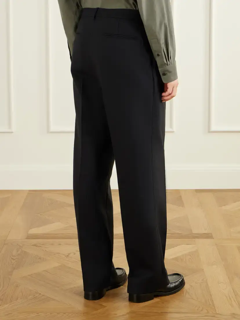 Auralee Wool And Cotton-blend Straight-leg Pants | Thumbnail 4 Auralee Wool And Cotton-blend Straight-leg Pants | Thumbnail 4