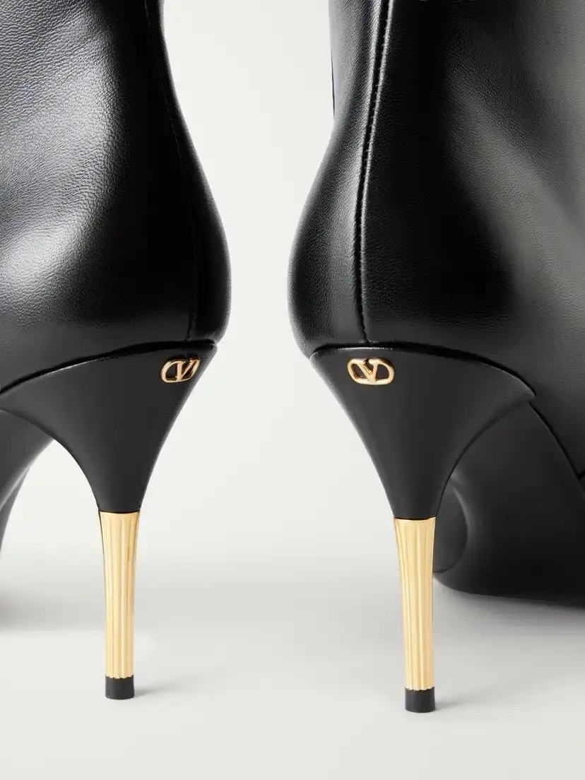 Valentino Garavani Sinead Bootie 85 Suede-trimmed Leather Ankle Boots | Thumbnail 5