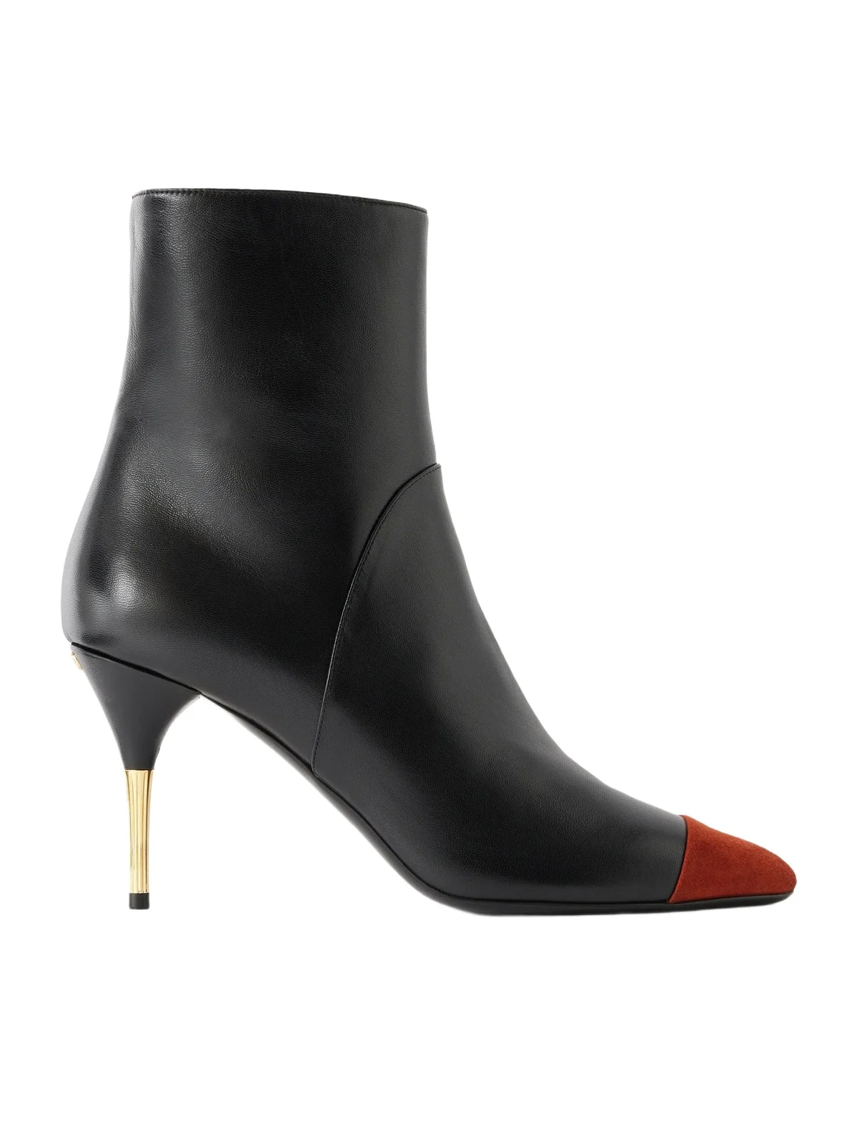 Valentino Garavani Sinead Bootie 85 Suede-trimmed Leather Ankle Boots