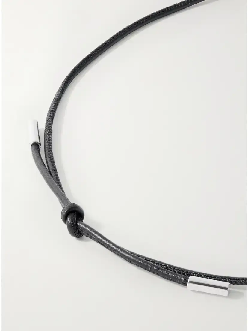 Alaïa Silver-tone Leather Necklace | Thumbnail 3