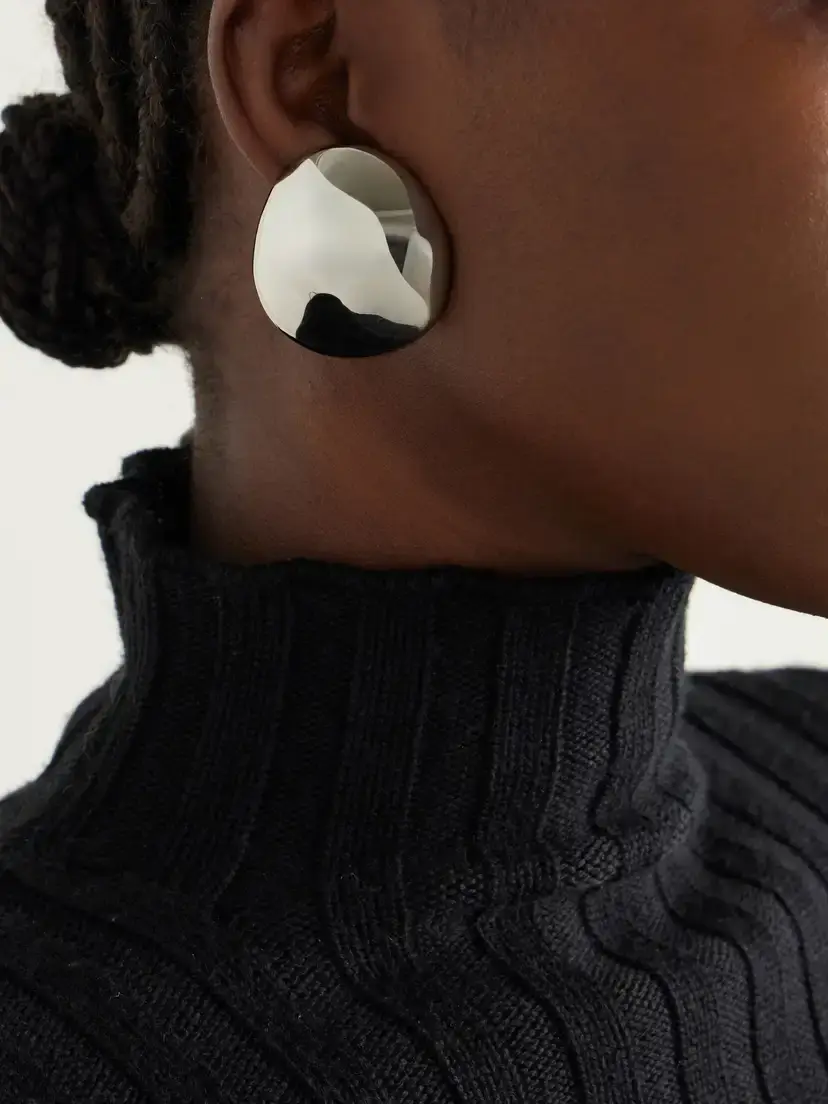Alaïa Dome Silver-tone Earrings | Thumbnail 2 Alaïa Dome Silver-tone Earrings | Thumbnail 2