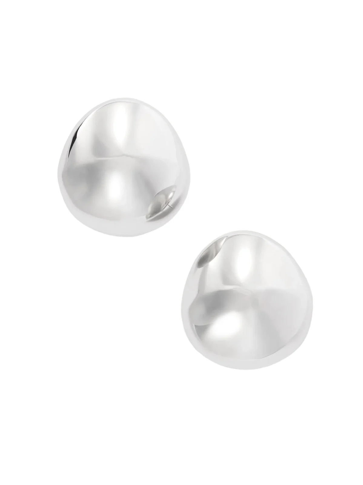Dome Silver-tone Earrings Dome Silver-tone Earrings