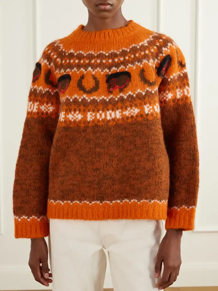 BODE Corral Fair Isle Alpaca-blend Sweater | Thumbnail 3 BODE Corral Fair Isle Alpaca-blend Sweater | Thumbnail 3