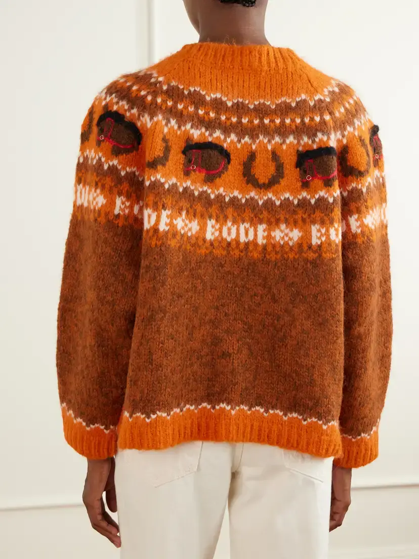 BODE Corral Fair Isle Alpaca-blend Sweater | Thumbnail 4 BODE Corral Fair Isle Alpaca-blend Sweater | Thumbnail 4
