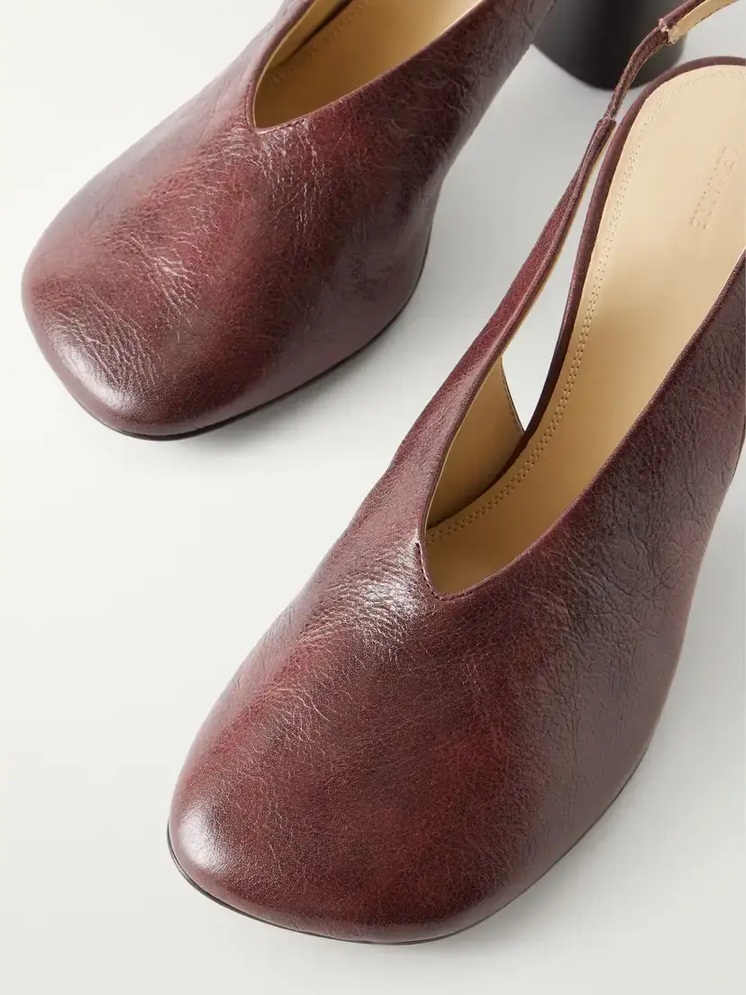 Lemaire Glove 80 Crinkled-leather Slingback Pumps | Thumbnail 5 Lemaire Glove 80 Crinkled-leather Slingback Pumps | Thumbnail 5