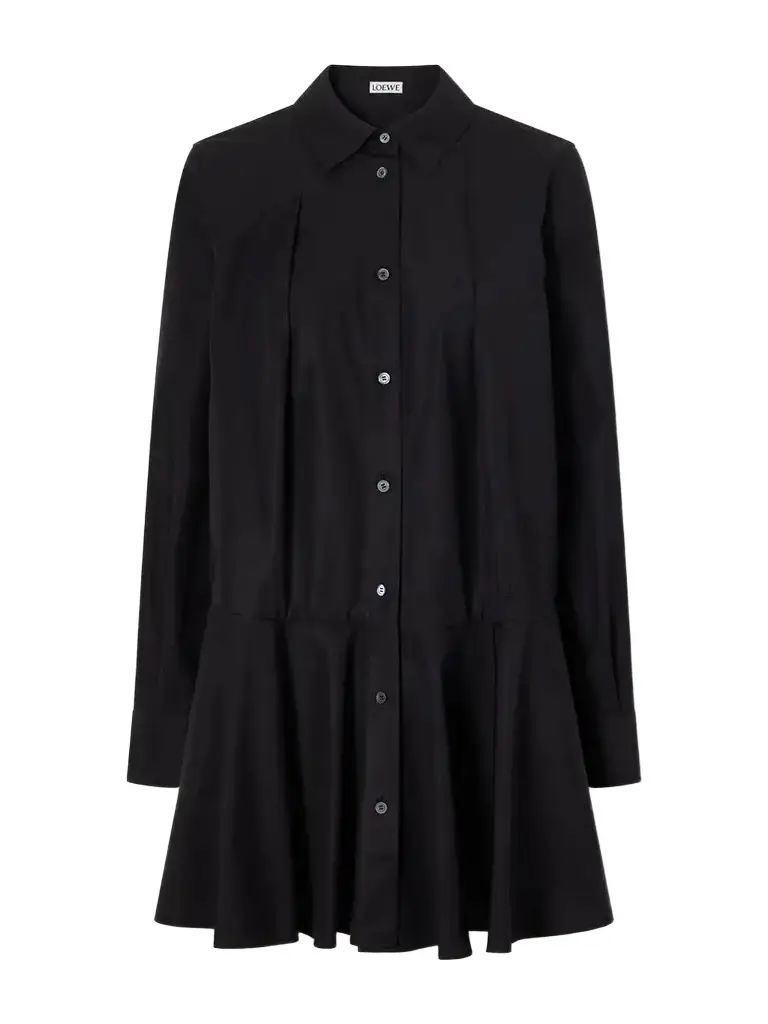 Pleated Cotton-poplin Mini Dress Pleated Cotton-poplin Mini Dress