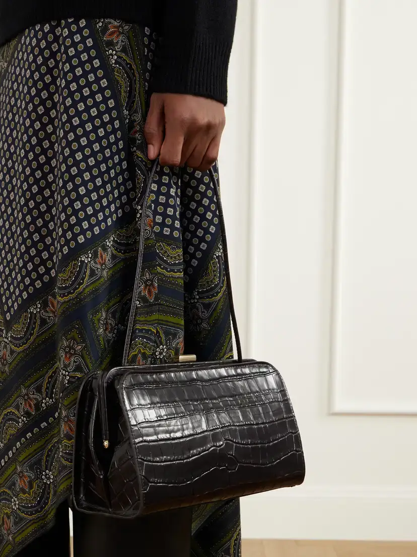 Loeffler Randall Zella Croc-effect Leather Clutch | Thumbnail 2