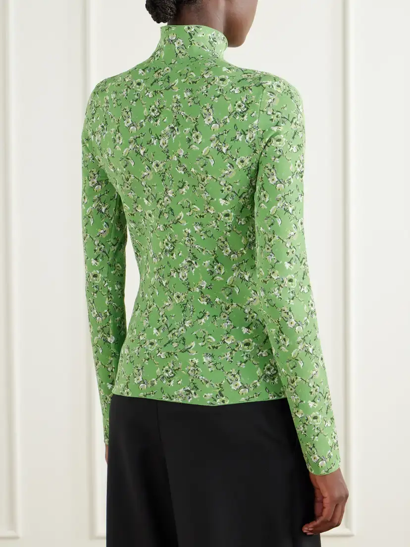 Loewe Logo-embroidered Floral-jacquard Knitted Top | Thumbnail 4 Loewe Logo-embroidered Floral-jacquard Knitted Top | Thumbnail 4