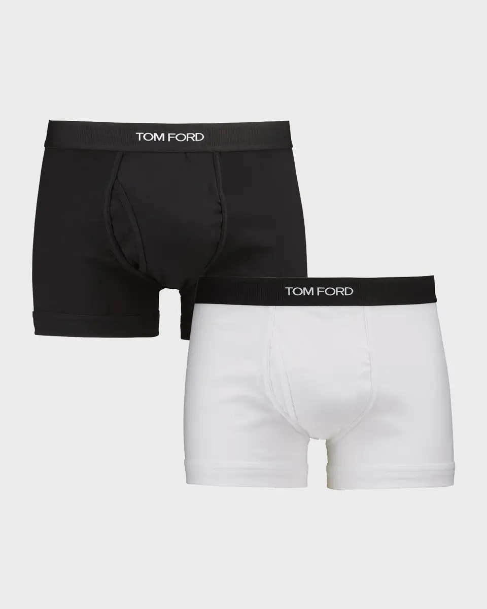 Tom Ford Men's 2-Pack Solid Jersey Boxer Briefs | Thumbnail 2