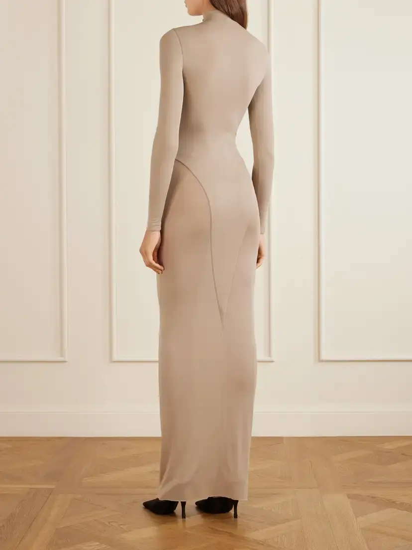 Alaïa Stretch-jersey Turtleneck Maxi Dress | Thumbnail 3 Alaïa Stretch-jersey Turtleneck Maxi Dress | Thumbnail 3