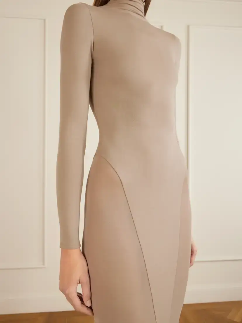 Alaïa Stretch-jersey Turtleneck Maxi Dress | Thumbnail 4 Alaïa Stretch-jersey Turtleneck Maxi Dress | Thumbnail 4