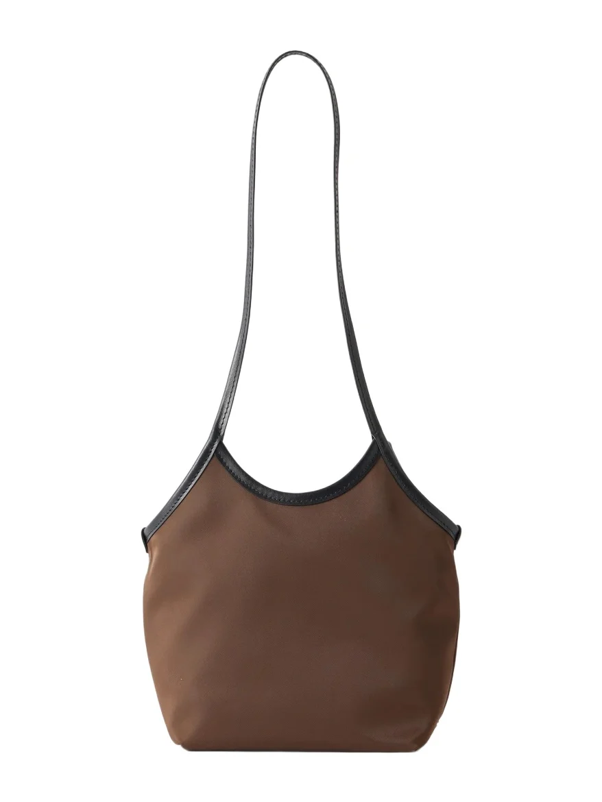 Cami Leather-trimmed Satin Shoulder Bag Cami Leather-trimmed Satin Shoulder Bag