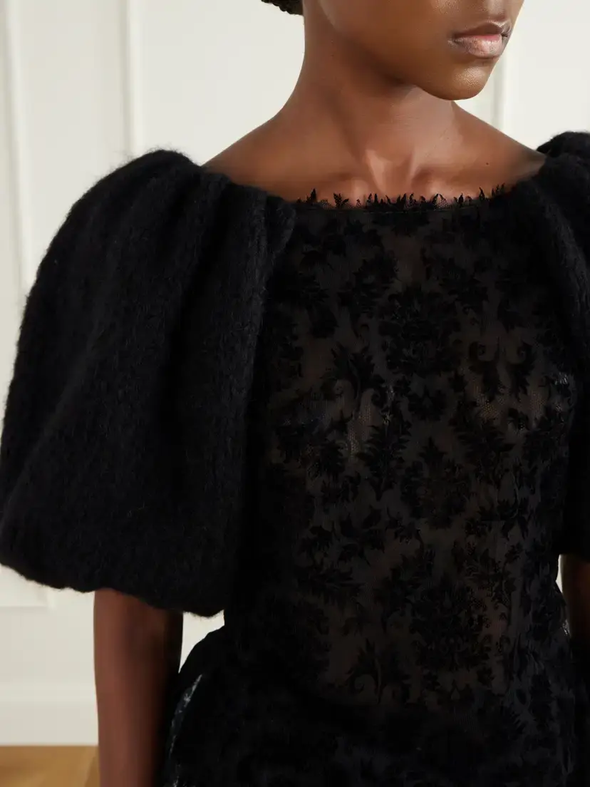 Pauline Dujancourt Laia Lace-trimmed Knitted Blouse | Thumbnail 4 Pauline Dujancourt Laia Lace-trimmed Knitted Blouse | Thumbnail 4