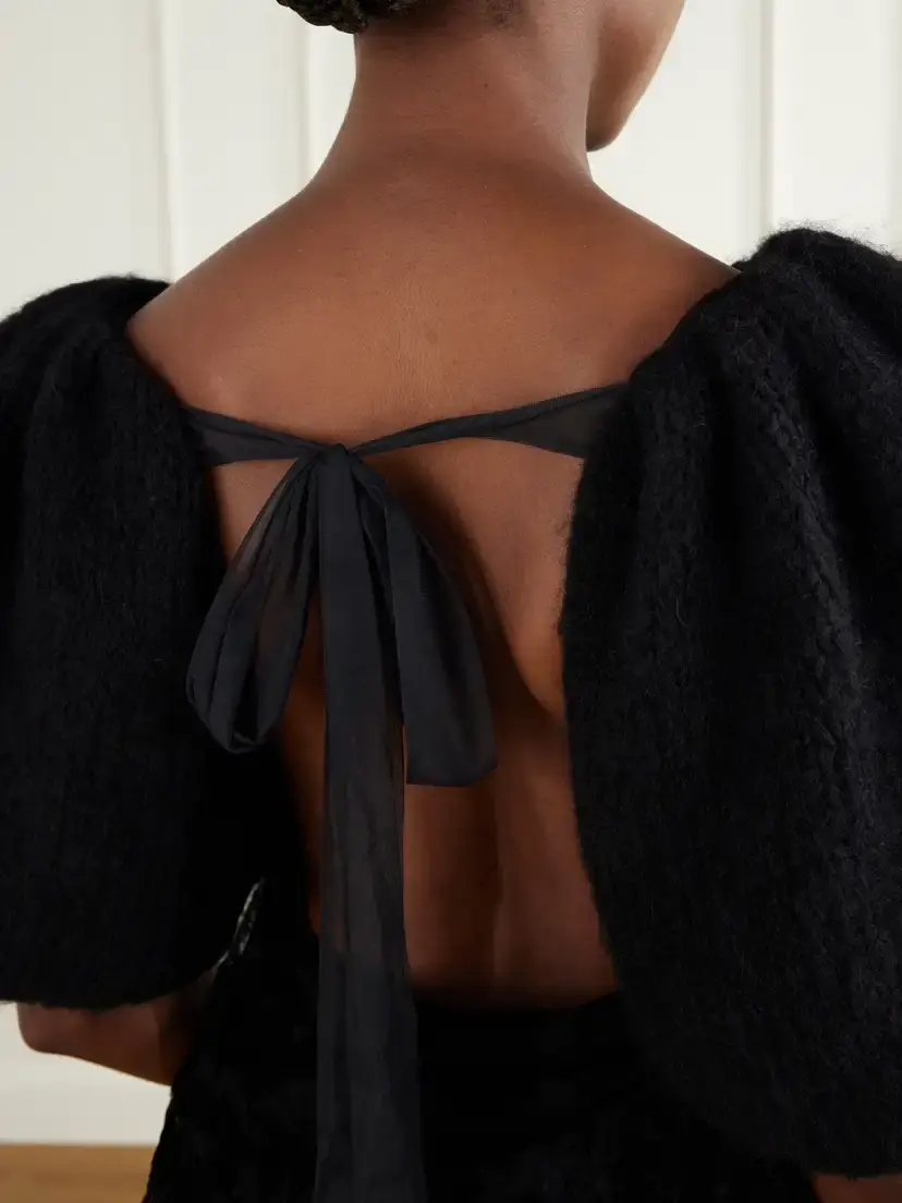 Pauline Dujancourt Laia Lace-trimmed Knitted Blouse | Thumbnail 5 Pauline Dujancourt Laia Lace-trimmed Knitted Blouse | Thumbnail 5