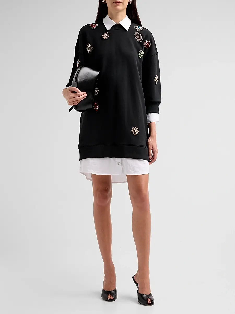 Cinq à Sept Women's Justina Baroque Patches Mini Dress | Thumbnail 2 Cinq à Sept Women's Justina Baroque Patches Mini Dress | Thumbnail 2