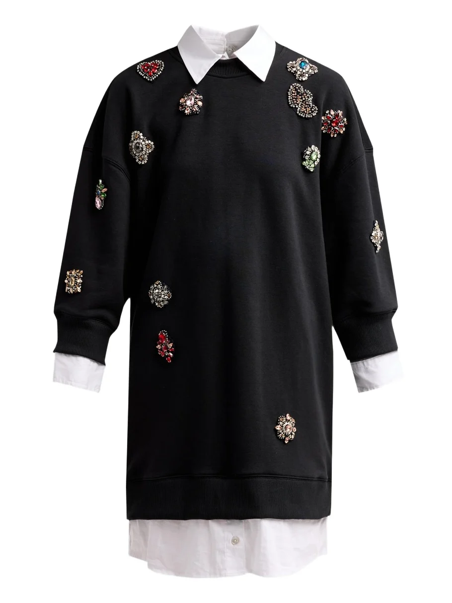 Women's Justina Baroque Patches Mini Dress Women's Justina Baroque Patches Mini Dress