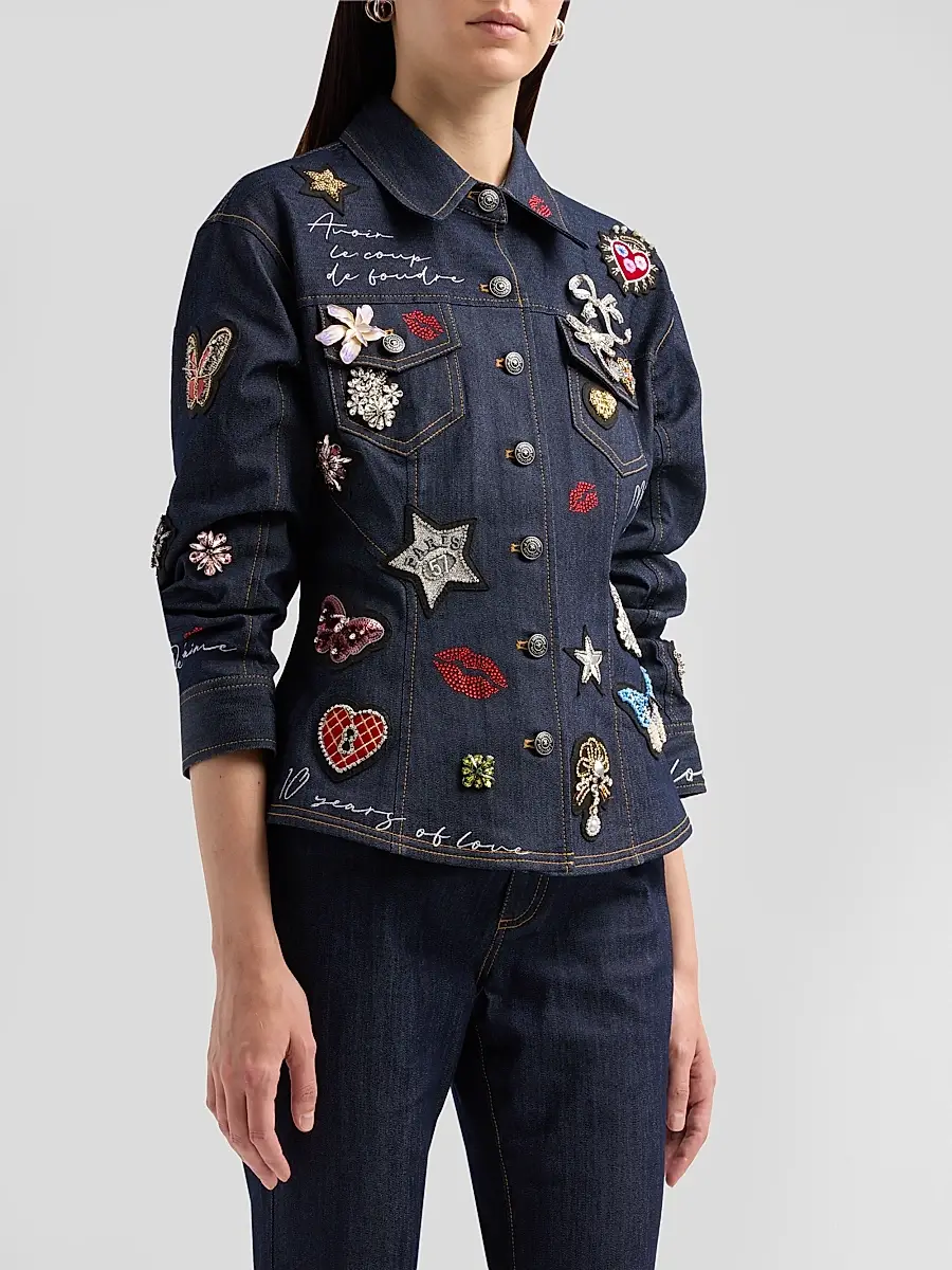 Cinq à Sept Women's Denim Scrunched Canyon Jacket | Thumbnail 4 Cinq à Sept Women's Denim Scrunched Canyon Jacket | Thumbnail 4