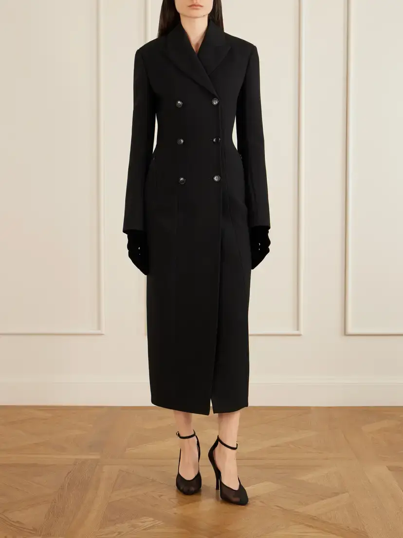 Alaïa Double-breasted Wool-blend Coat | Thumbnail 2 Alaïa Double-breasted Wool-blend Coat | Thumbnail 2