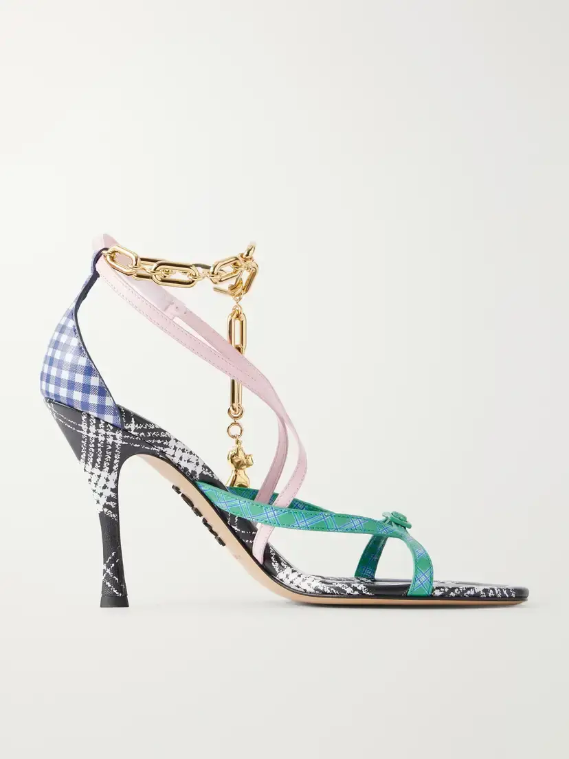 Loewe New Comic 90 Checked Leather Sandals | Thumbnail 3 Loewe New Comic 90 Checked Leather Sandals | Thumbnail 3