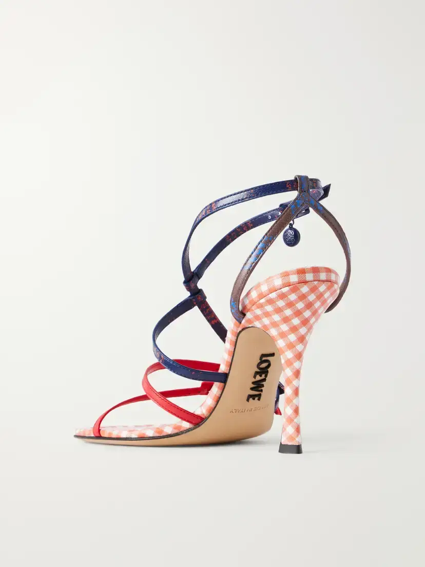 Loewe New Comic 90 Checked Leather Sandals | Thumbnail 5 Loewe New Comic 90 Checked Leather Sandals | Thumbnail 5