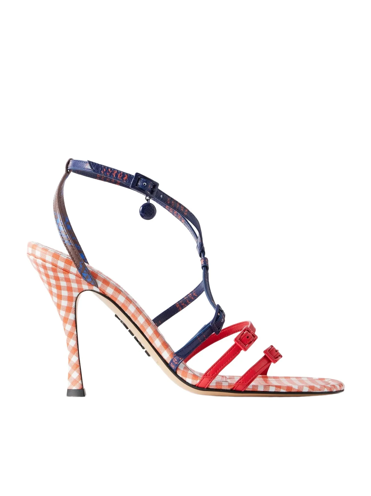Loewe New Comic 90 Checked Leather Sandals