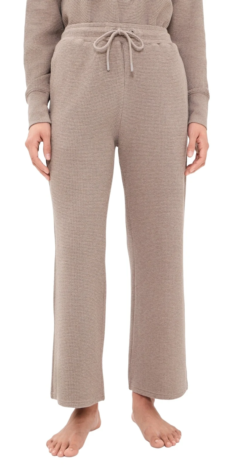 Negative Waffle Knit Cropped Track Pants