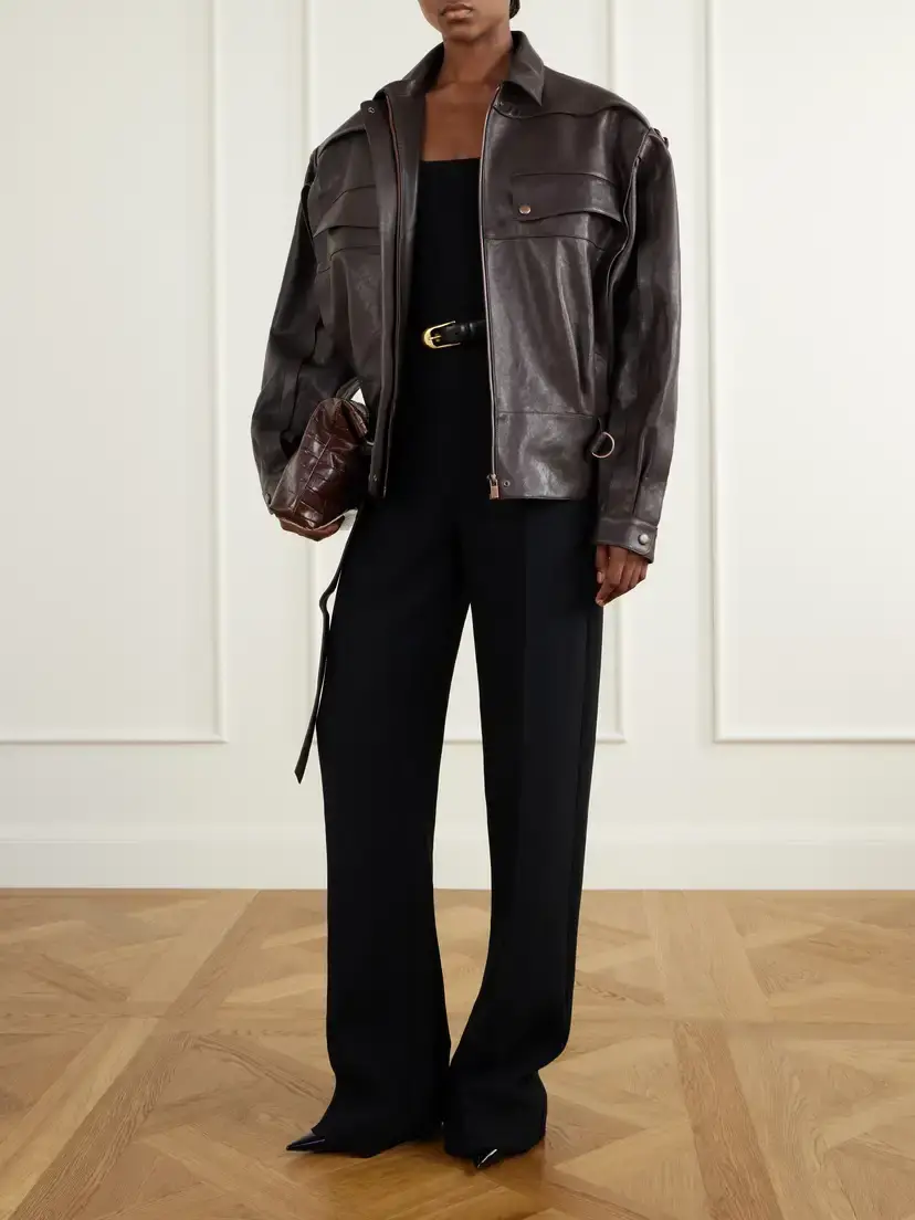 Magda Butrym Belted Leather Jacket | Thumbnail 2